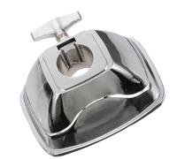 ULTECHNOVO Supporto per Batteria in Metallo Argento, Base per Tamburo Facile da Installare e Utilizzare, Accessorio per Strumenti a Percussione e Performance Musicali