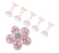 ULTECHNOVO Supporto per Pratica Unghie in Acrilico Rosa, Base Stabile e Confortevole per Nail Art e Manicure, Accessorio per Dipingere e Modellare Unghie Artificiali