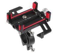 ULTECHNOVO Supporto Telefono Bici in Alluminio Rosso Porta Cellulare Manubrio Antiscivolo per Outdoor Fisso e Portatile per Corsa e Navigazione Sicura