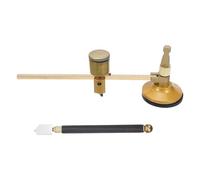 ULTECHNOVO Tagliavetro Circolare Portatile con Penna Incisione Integrata Base Ventosa e Manopola Regolabile per Tagli Precisi Compasso per Artigianato e Uso Professionale