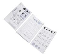 ULTECHNOVO Tappetino Per Nail Art in Silicone Set Da 3 Pezzi Lavabile Pieghevole Aree Di Disegno e Griglie Organizzate Per Manicure Professionale e Esercitazione Unghie