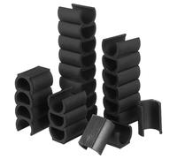 ULTECHNOVO Tappi Terminali Nero a Forma di U 25 Pezzi in Plastica Funzione Antiscivolo e Riduzione Rumore per Gambe Mobili per Sedie e Trampolini