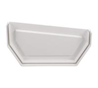 ULTECHNOVO Tappo Terminale per Grondaia in Pvc Bianco, Doppia Copertura Drenaggio Efficiente, Design Semplice e Pratico per Accessori Pluviali