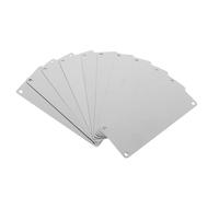 ULTECHNOVO Targhe Porta in Acciaio Inossidabile 10 Pezzi 100x50mm con 4 Fori, Targhetta Vuota Multifunzione per Incisione, Resistente per Uso Domestico, Ufficio e Hotel, Spessore 0,5mm