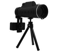 ULTECHNOVO Telescopio Monoculare Professionale 40x60 Nero Treppiede Estensibile e Supporto Telefono, Monocolo a Tubo Singolo per Birdwatching, Caccia e Fotografia Outdoor