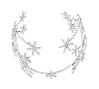 ULTECHNOVO Tiara da Sposa Corona a Stella in Lega Bianca, Accessorio Chioma Elegante e Delicato per Matrimonio e Cerimonie, Decorazione per Compleanni e Occasioni Speciali