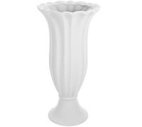 ULTECHNOVO Vasi Decorativi in Ceramica per Cimitero, Vaso Funerario a Colonna Romana per Fiori Commemorativi, Resistente per Uso Esterno