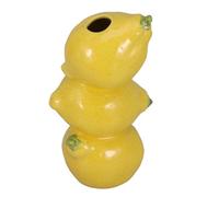 ULTECHNOVO Vaso Creativo in Ceramica a Forma di Limone, Ornamento da Tavolo per Decorazione Casa e Centrotavola Soggiorno, Fioriera Versatile per Fiori Secchi e Composizioni Floreali