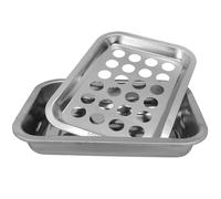 ULTECHNOVO Vassoio la Comunione in Acciaio Inossidabile con 24 Fori e Coperchio, Design Rettangolare per Sostegno Cerimoniale e Posizionamento Sicuro delle Coppe, per Occasioni Religiose
