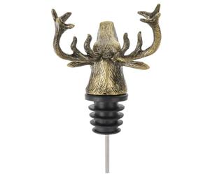 ULTECHNOVO Versatore per Vino a Forma di Testa di Alce in Lega di Zinco Vintage Tappo Decorativo Chic, Resistente alla Ruggine, per Bottiglie di Vino Rosso e Liquori, Accessorio Elegante