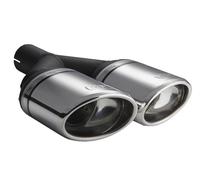 Ulter Cappa di Scarico N2-27 Tubo Finale 2x 120x80mm Ovale Doppio Spina 55mm