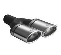 Ulter Sport Cappa di Scarico N2-10-1/60 Ovale Tubo Finale Doppio Spina 60mm