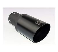 Ulter Sport NBL1-08-1/55 - Terminale di scarico rotondo, Ø 80 mm, lunghezza inclinata 180 mm, installazione > 55 mm, in acciaio INOX, colore: nero