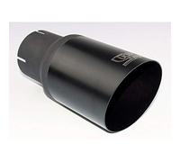 Ulter Sport NBL1-90-1/55 - Terminale di scarico rotondo, Ø90 mm, lunghezza inclinata 180 mm, installazione > 55 mm, in acciaio INOX, colore: nero