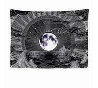 Ulticool - Appeso a Parete Decorazione - Luna Stelle Natura Nuvole Bohemian Psichedelico Montagna - 200 x 150 cm Grande Murale Manifesto - Accessori Casa Soggiorno Camera da Letto Soffitto