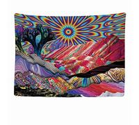 Ulticool - Appeso a Parete Decorazione - Montagne Sole Bohemian Psichedelico - Hippie - 200 x 150 cm Grande Murale Manifesto - Accessori Casa Soggiorno Camera da Letto Soffitto