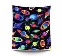 Ulticool - Pianeti Universo - Glow in the Dark Arazzo - Luce nera sotto UV reattiva - Luce nera fluorescente - Luce nera psichedelica al buio - 200 x 150 cm