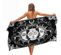 Ulticool - Sole Luna Zodiaco Tarocchi Bohemien - Asciugamano in microfibra - Asciugamano da viaggio ad asciugatura rapida - 160x80 cm - per fitness palestra sport - telo mare in microfibra