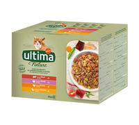 Ultima Cat Nature 48 x 85 g Pacco misto per gatto - Selezione di carne: Manzo, Tacchino, Pollo & Pollame