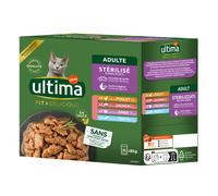 Ultima Cat Sterilized 8 x 85 g Umido per gatto - Mix I (pollo, tacchino, salmone, trota)