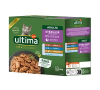 Ultima Cat Sterilized 8 x 85 g Umido per gatto - Mix II (pollo, manzo, tonno, pesce di mare)