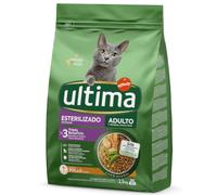 2.5 kg / 3 kg Ultima Cat Crocchette per gatto + umido gratis! - 2,5 kg Sterilized Pollo & Orzo + 8 x 85 g Sterilized Mix I (Pollo, Tacchino, Salmone, Trota)