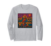 Ultima Cena di Leonardo Davinci Graffiti Style Maglia a Manica