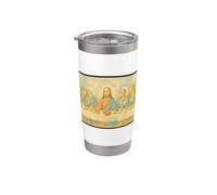 Ultima Cena di Leonardo daVinci Stile Acquerello Bicchiere termico in acciaio inox doppia parete