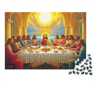 Ultima cena scena Rompicapo 1000 Pezzi In cartone Extra Spesso, Un Classico Puzzle A Pezzi Per Pace Interiore, Ideale Per Sfida Personale, Regalo Di Compleanno Originale 70x50cm/1000pcs