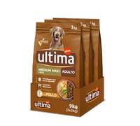 Ultima Cibo per Cani Medium-Maxi Adulto con Pollo - Confezione da 3 x 3 kg - Totale: 9 kg