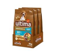 Ultima Cibo per Cani Medium-Maxi Adulto Light con Pollo - Confezione da 3 x 3 kg - Totale: 9 kg