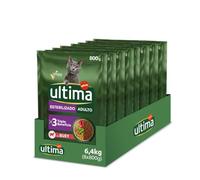 Ultima Cibo per Gatti Sterilizzati con Manzo: Confezione da 8 x 800g - Totale: 6,4kg