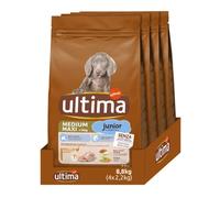Ultima Medium-Maxi Junior Pollo - Crocchette per cani - Confezione da 4 x 2,2kg - Totale 8,8kg