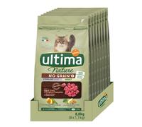 Ultima Nature No Grain Cibo per Gatti Sterilizzati senza Grano con Manzo: Confezione da 8 x 1.1 kg - Totale: 8.8 kg