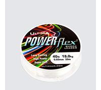 ULTIMA Powerflex, Bobina da 50 m ad Alta Resistenza Unisex, Trasparente, 0.60mm-40.0lb/18.1kg