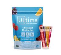 Ultima Replenisher Hydration Electrolyte Packets- Keto & Sugar Free- Feel Replenished, Revitalized- Naturally Sweetened- Non-GMO & Vegan Electrolyte Drink Mix- Variety 5 Flavor, 20 Count