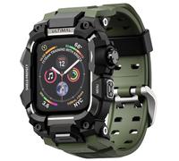 ULTIMAL Robusta custodia con cinturino per Apple Watch da 44 mm e 45 mm, per Apple Watch Serie SE/SE 2a generazione/6/5/4, serie 9/8/7 da 45 mm, custodia antiurto di grado militare per iWatch Tactical