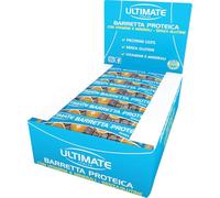 ULTIMATE Barretta Proteica ARANCIA FONDENTE - Box da 24 Barrette, Senza Glutine - Barretta da 40g con il 33% di Proteine, Con Vitamine e Minerali + OMAGGIO