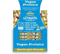ULTIMATE Barretta Vegan Proteica - Box da 24 Barrette Vegane, Senza Lattosio - Barretta da 40g, A Base di Proteine Vegetali, Sazia Senza Appesantire + OMAGGIO (24 Barrette da 40g, Pistacchio)