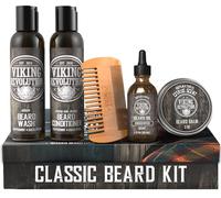Ultimate Beard Care Conditioner Kit - Beard Grooming Kit for Men Softens, Smoothes and Soothes Beard Itch- Contains Beard Wash & Conditioner, Beard Oil, Beard Balm and Beard Comb- Classic Set