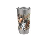 Ultimate Cryptid Squad Creature Mitiche Bicchiere termico in acciaio inox doppia parete
