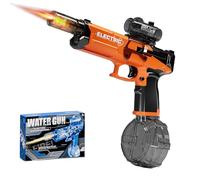 Ultimate Electric Aqua Blaster, 2025 Upgrade Electric Water Gun with 500ml Tank, Auto Rapid Fire, 10m Shooting, for Outdoor Summer Pool Party Games (Orange)