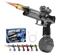 Ultimate Electric Aqua Blaster, Electric Water Guns with Flash, Auto Rapid Fire 28-32 FT Range, with 500ml Tank for Party, Summer Outdoor Pool (Gray)