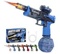 Ultimate Electric Aqua Blaster, Electric Water Guns with Flash, Auto Rapid Fire 28-32 FT Range, with 500ml Tank for Party, Summer Outdoor Pool (Blue)