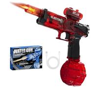 Ultimate Electric Aqua Blaster, Electric Water Guns with Flash, Auto Rapid Fire 28-32 FT Range, with 500ml Tank for Party, Summer Outdoor Pool (Red)