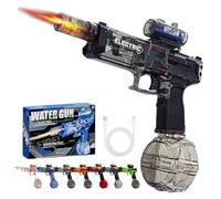 Ultimate Electric Aqua Blaster, Electric Water Guns with Flash, Auto Rapid Fire 28-32 FT Range, with 500ml Tank for Party, Summer Outdoor Pool (Black)