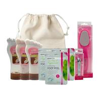 Ultimate Foot Care Kit: Essenziali Esfolianti con Maschera per i Piedi, Maschera Peeling e Foot Spa (taglia unica, Cocco)