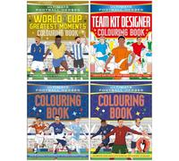 Ultimate Football Heroes Colouring Collection 4 Books Set (World Cup Greatest Moments, Team Kit Designer, Ultimate Football Heroes Colouring Book, Ultimate Football Heroes Colouring Book 2024 Edition)