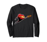 Ultimate Frisbee Love Valentine Disc Sport Heart Maglia a Manica