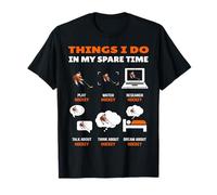 Ultimate Funny Sports Tees for Hockey Addicts Fans Maglietta
